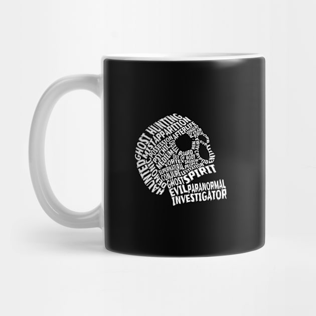 Ghost Hunting Paranormal Skull Head by Paranormalshirts